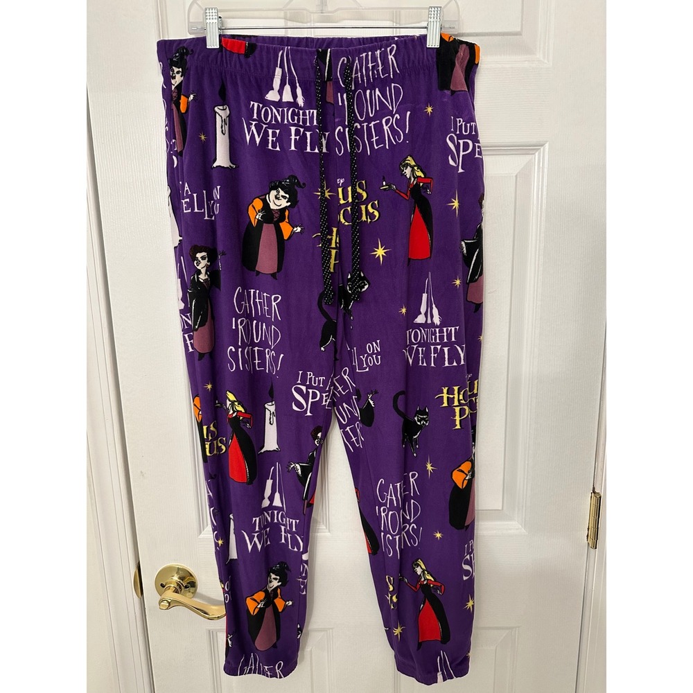 Disney Hocus Pocus Sanderson Sisters Pajama Pants Purple Large LZ41901BJ